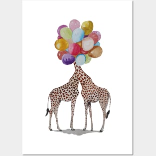 Giraffe Dreaming Posters and Art